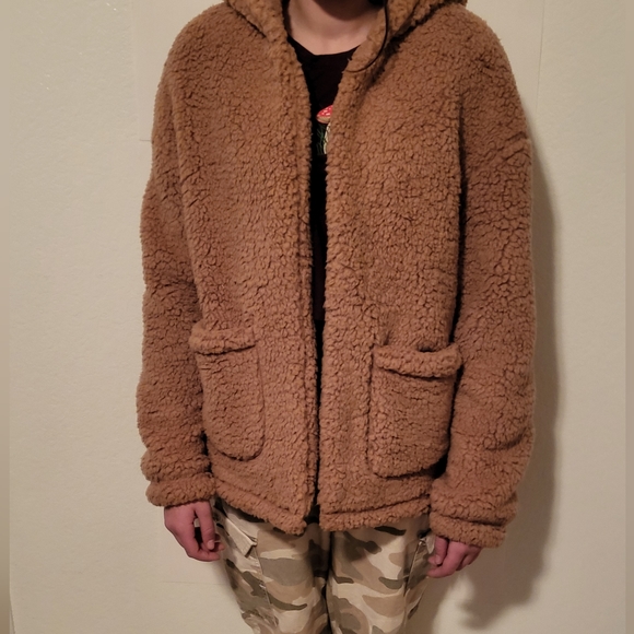 sherpa jacket,brand new with tags,beige/natural Size Small but fits medium - Picture 6 of 7